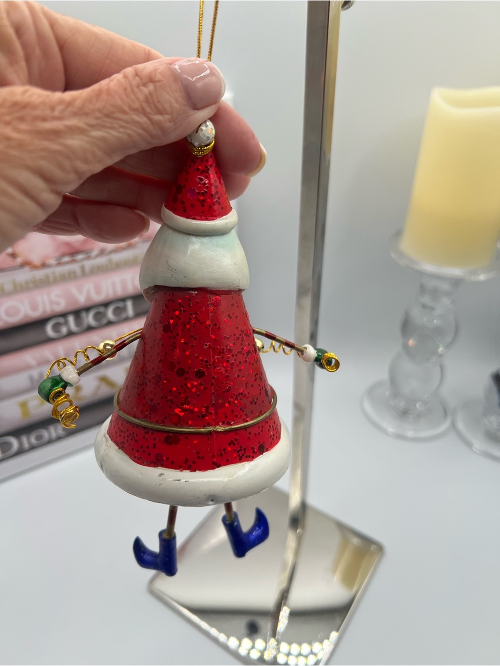 Department 59 Vintage Red Santa Hanging Ornament - Picture 11 of 11
